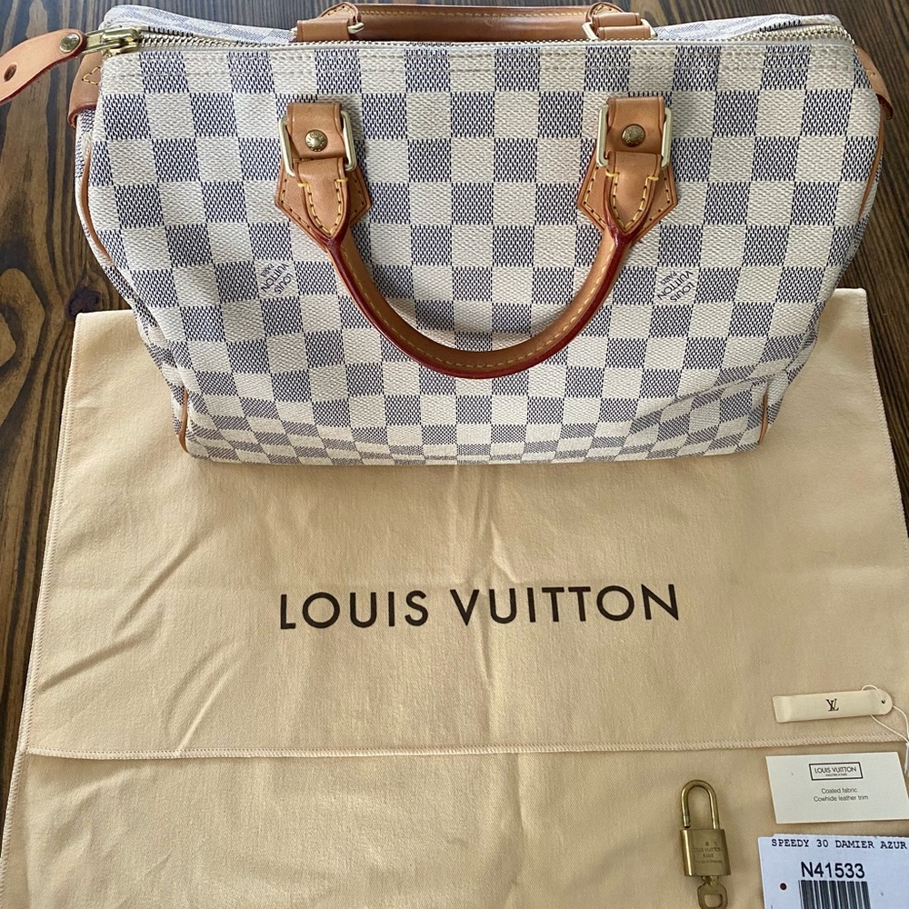 Louis Vuitton Speedy 30 Damier Azur